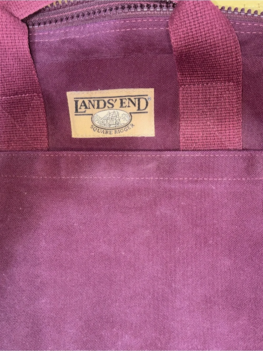 Lands' End Plum Canvas Duffel Bag